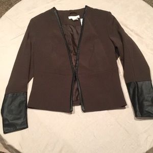 H&M blazer with pleather details
